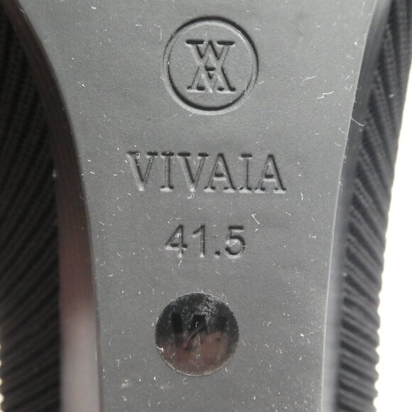 Vivaia Margot Wedge Pro Black Square Toe Wedge Heel Shoes Womens 41.5 US 10 - Picture 13 of 14